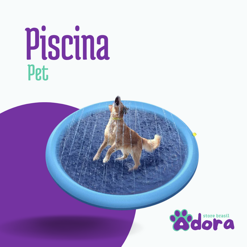 Piscina de aspersão interativa para cães