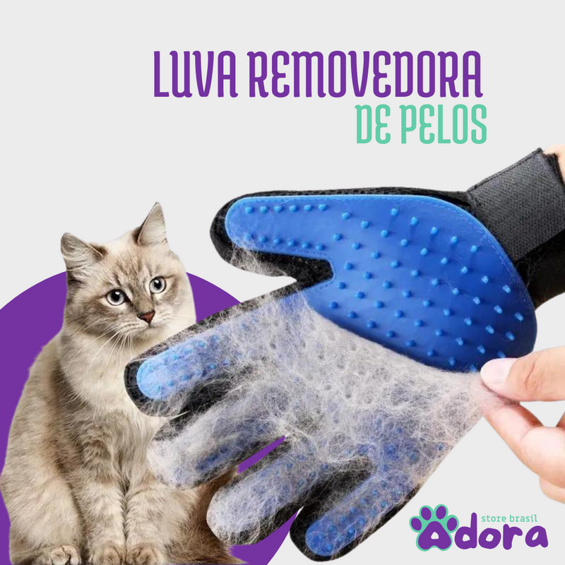 Luvas de silicone para remoção de pelos de pets