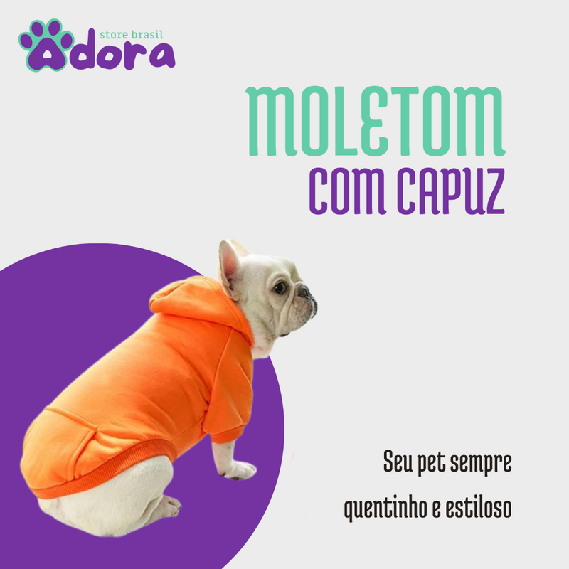 Moletom com capuz para pet