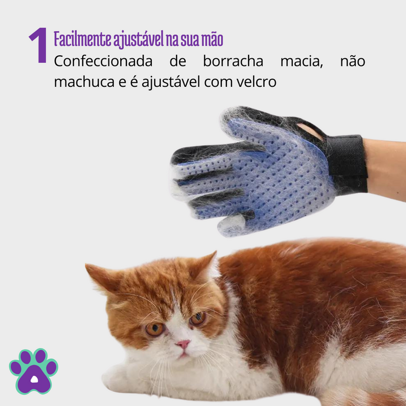 Luvas de silicone para remoção de pelos de pets