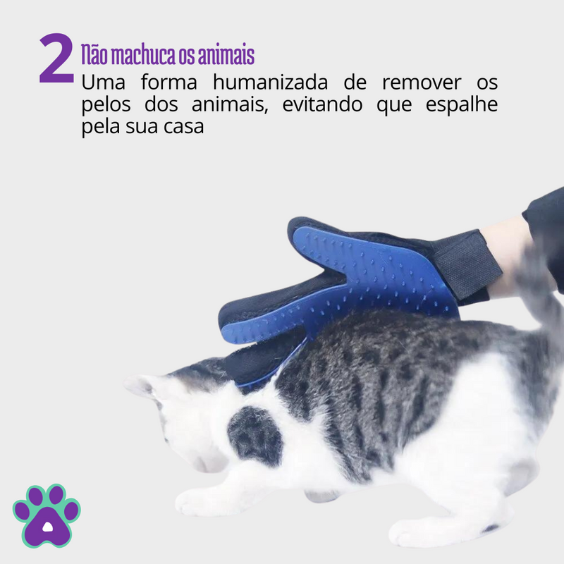 Luvas de silicone para remoção de pelos de pets