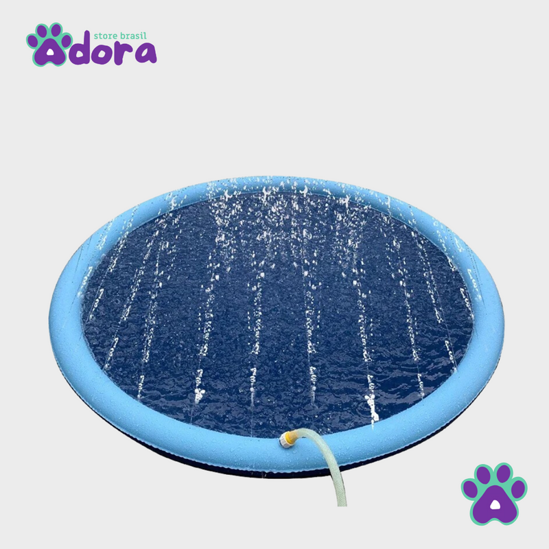 Piscina de aspersão interativa para cães